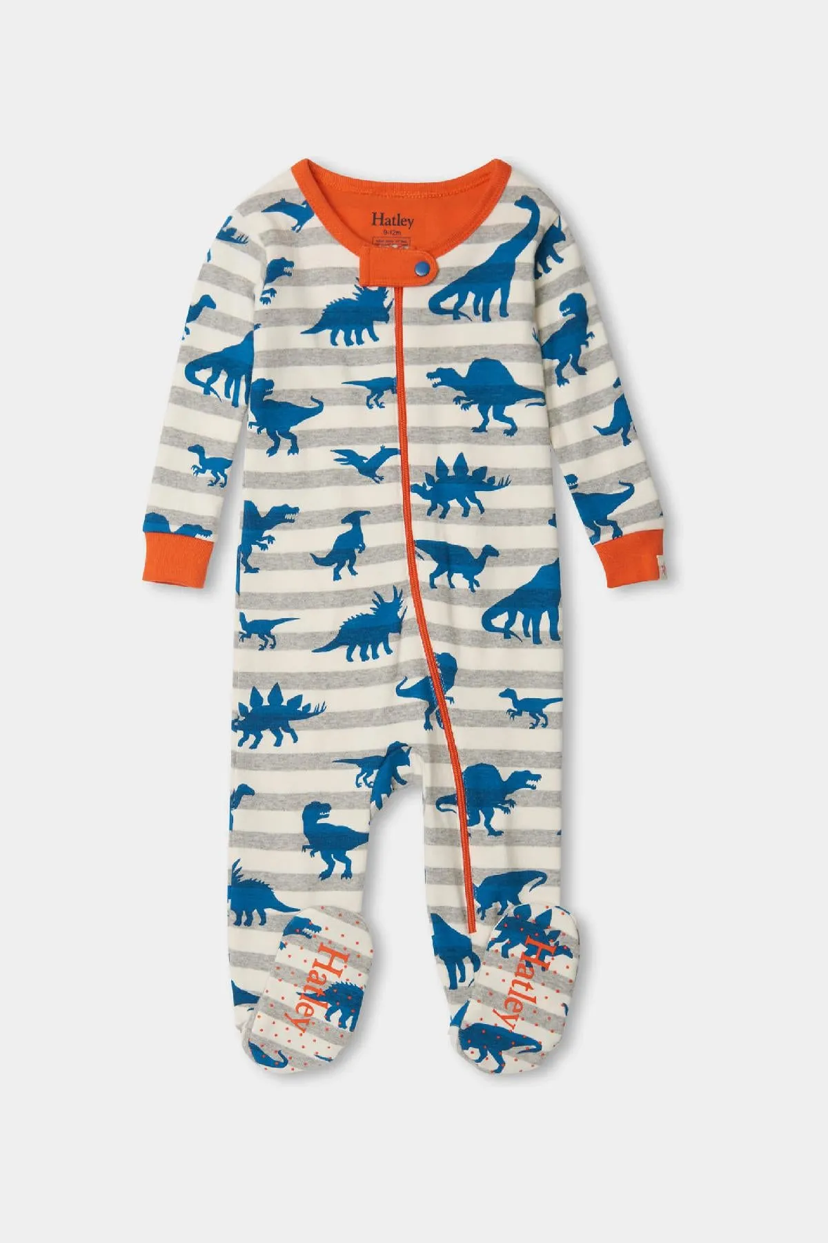 Organic Baby Footie Hatley Dino Silhouettes