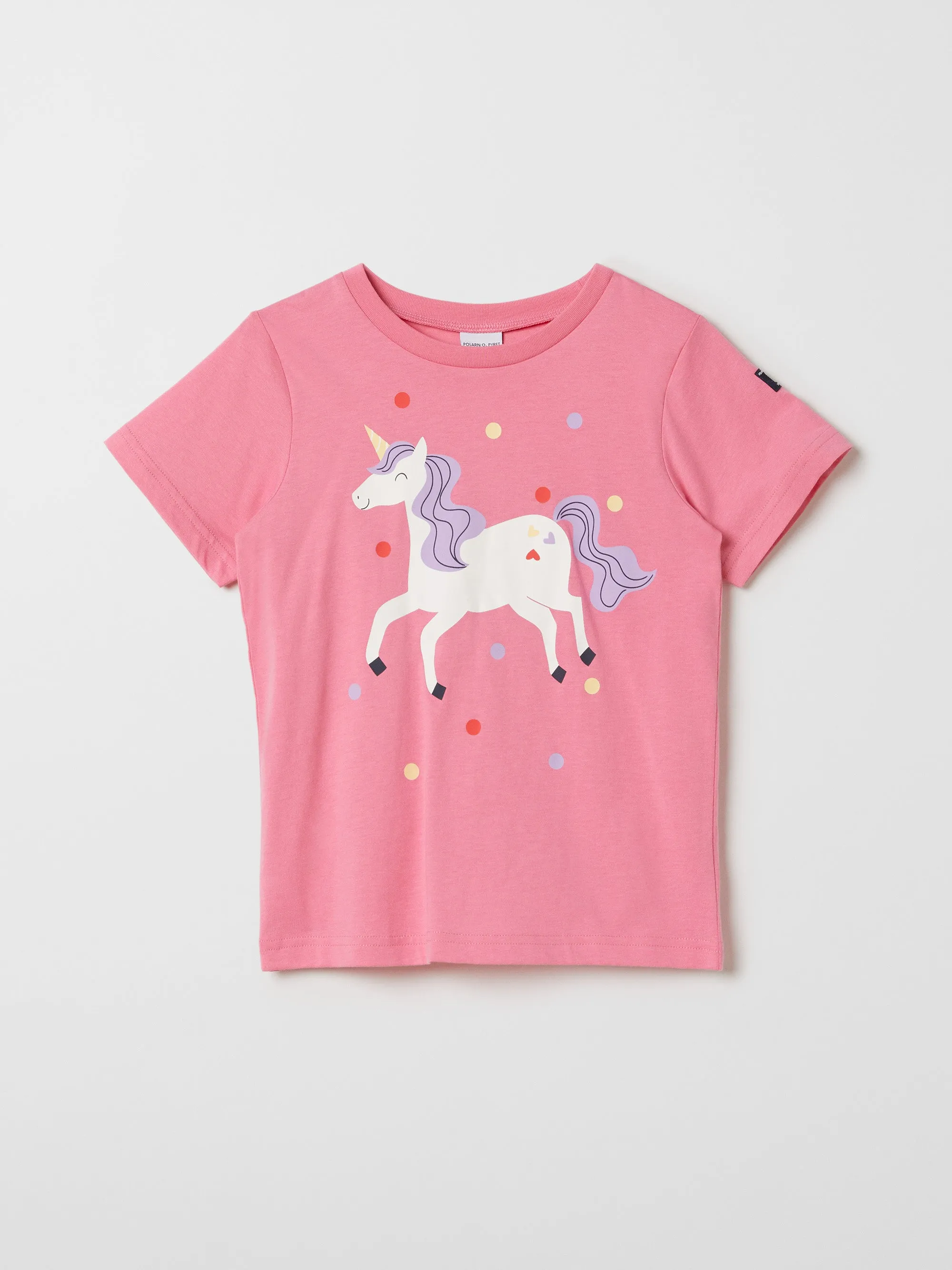 Organic Cotton Kids Unicorn Print T-shirt