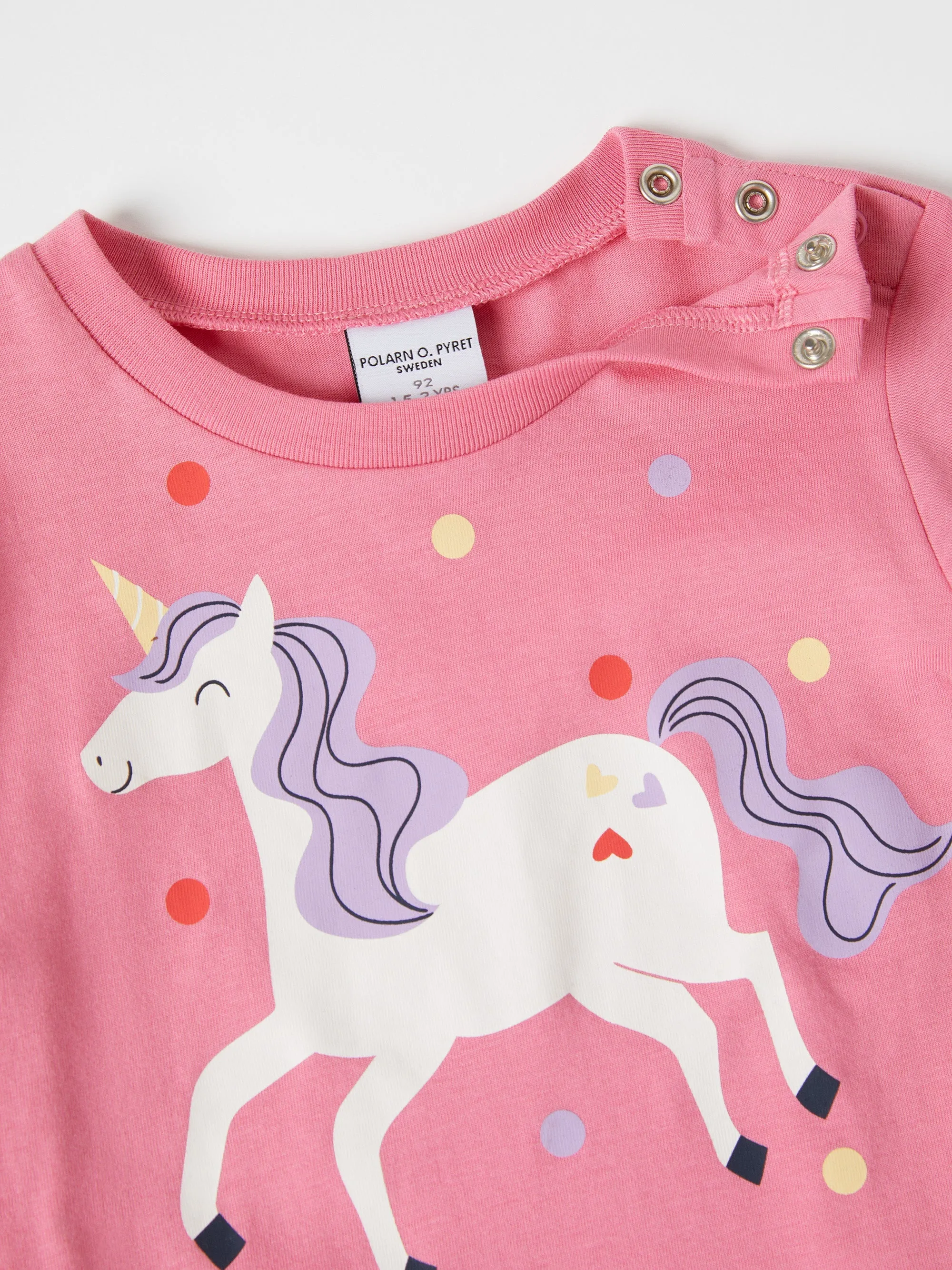 Organic Cotton Kids Unicorn Print T-shirt