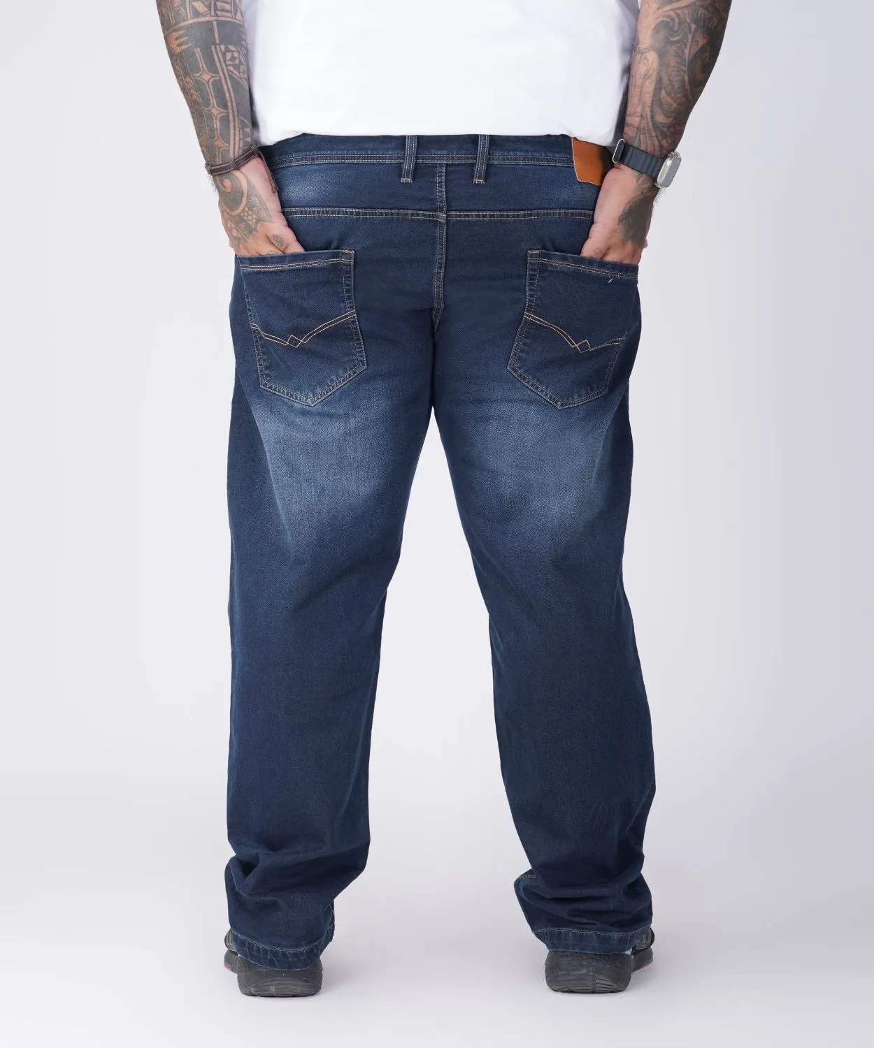 Plus Size Men Ink Blue Comfort Fit Jeans