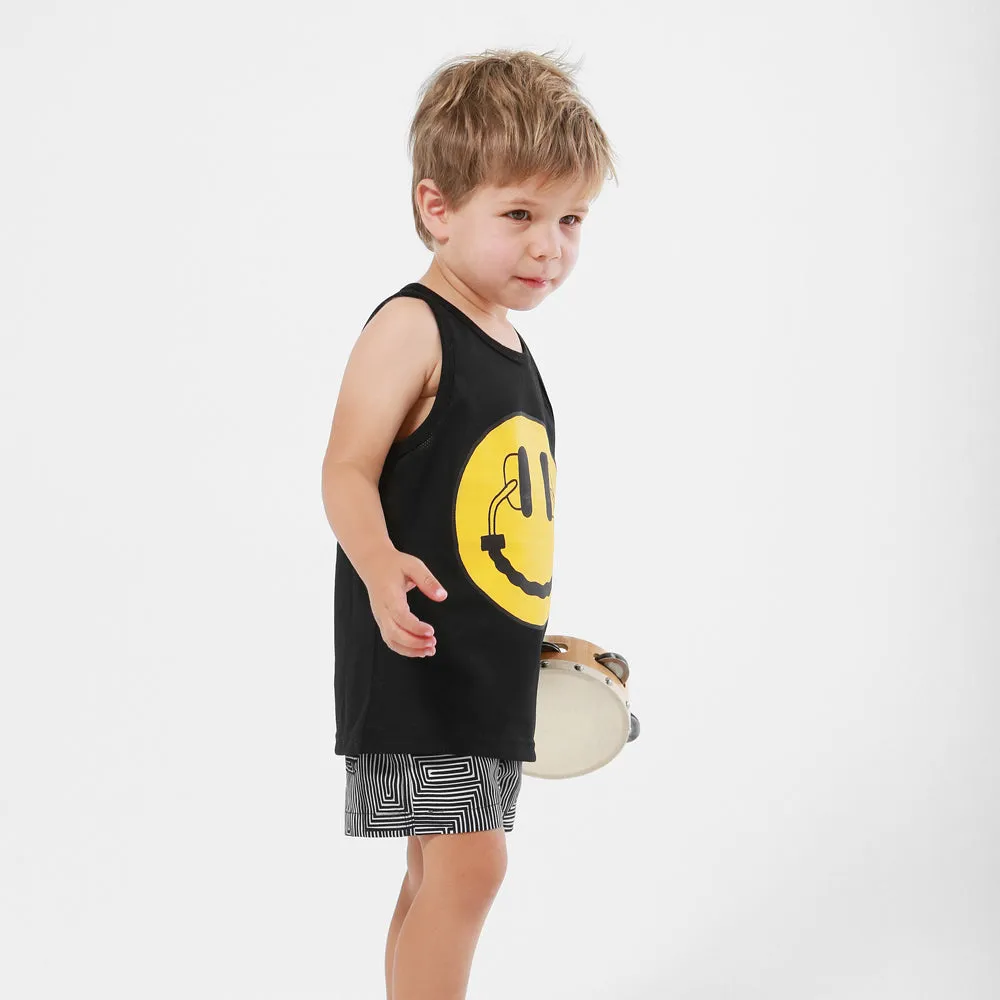 pop factory happy headphones singlet