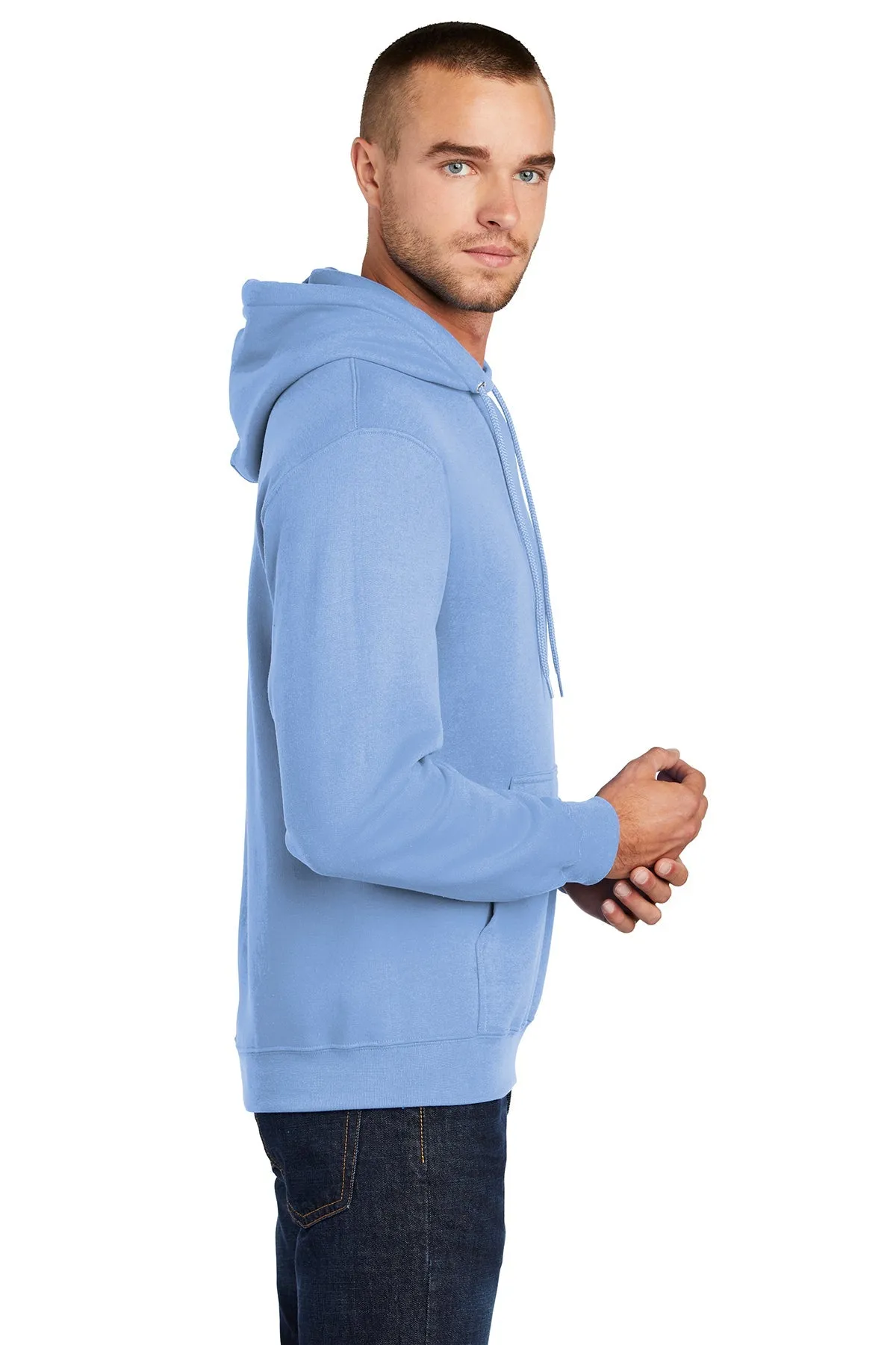 Port & Company Core Fleece Custom Hoodies, Light Blue