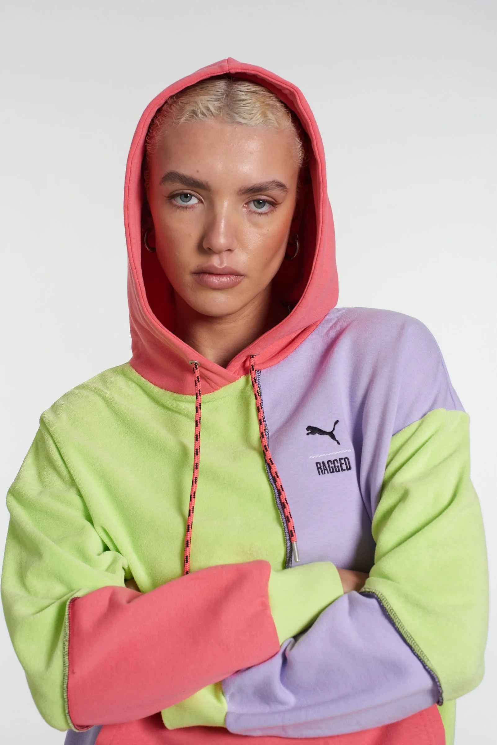 PUMA x The Ragged Priest Colour Block Jersey Hoodie