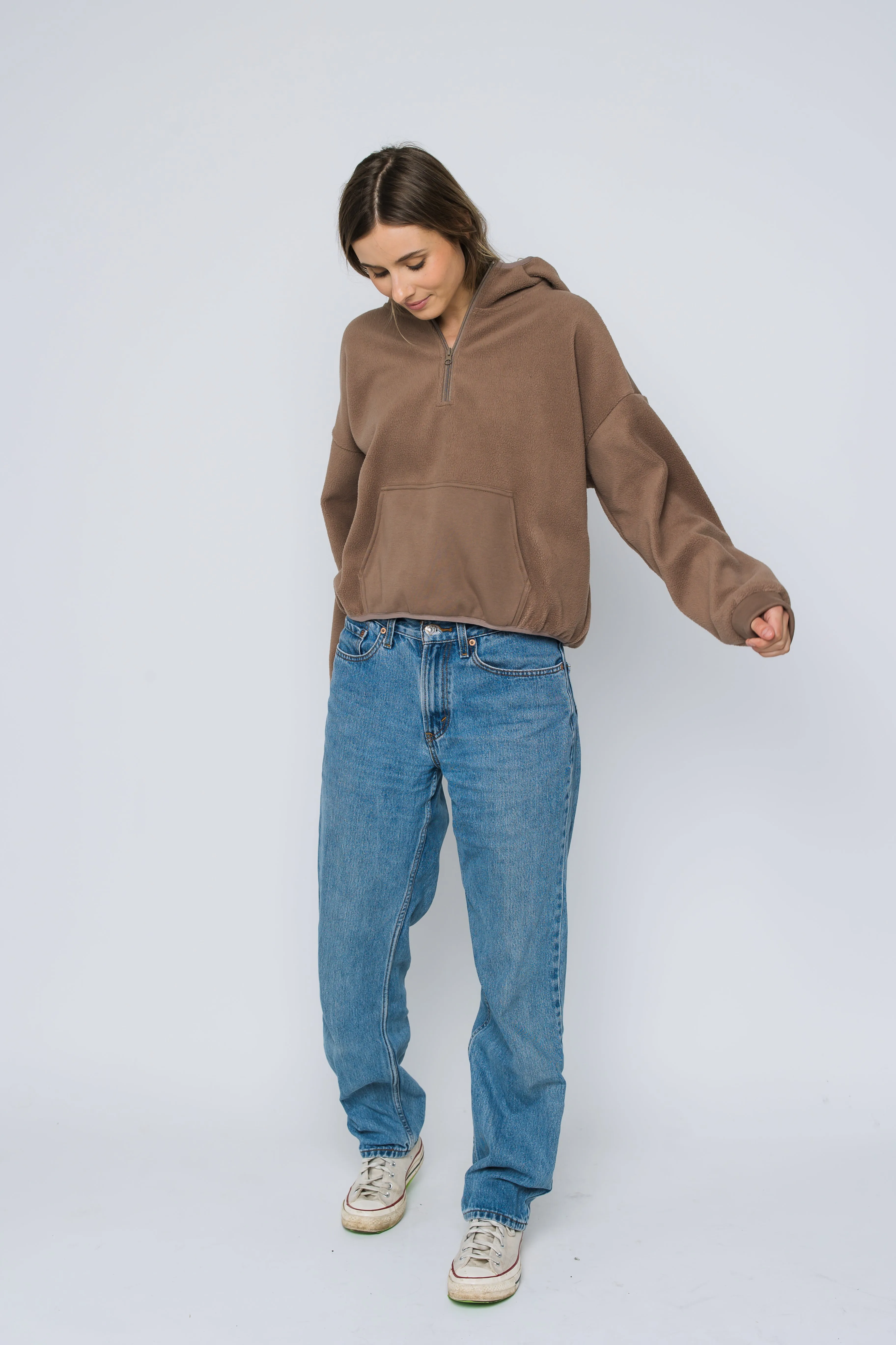 Quinn-Half Zip Sherpa Pullover