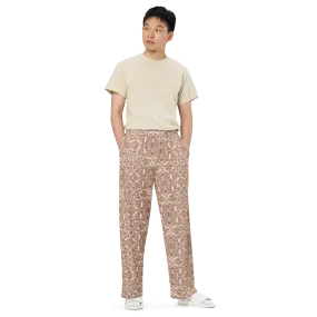 Recursia Lotus Light Men's Wide Leg Pants In Pink