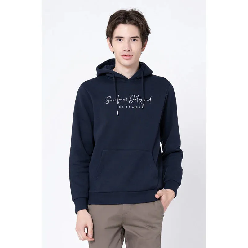 Red Tape Men's Navy Printed Hoodie