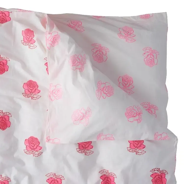 Rose Duvet Cover and 2 Pillowcases Set