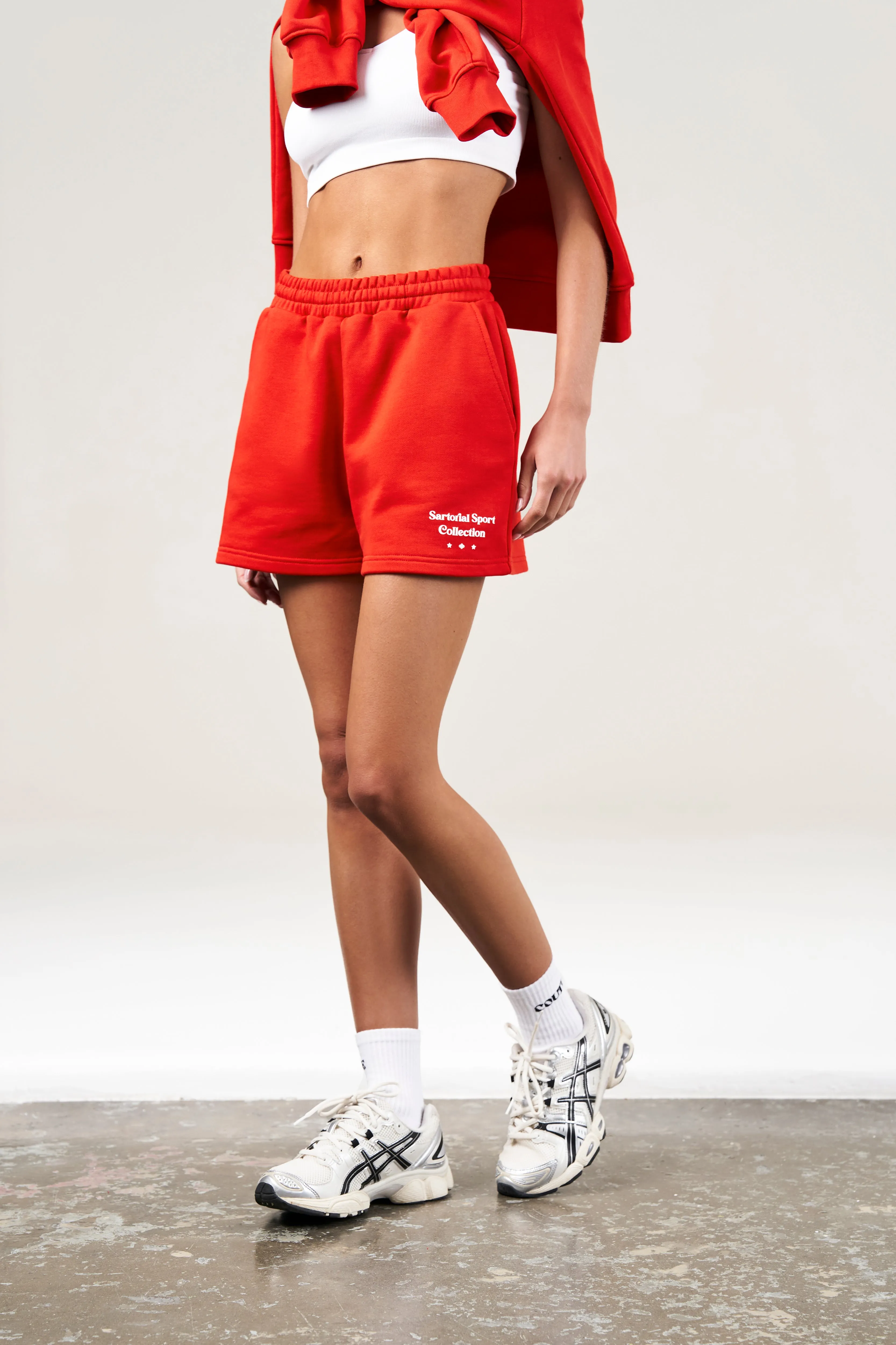 SARTORIAL SPORT GRAPHIC SHORTS - RED