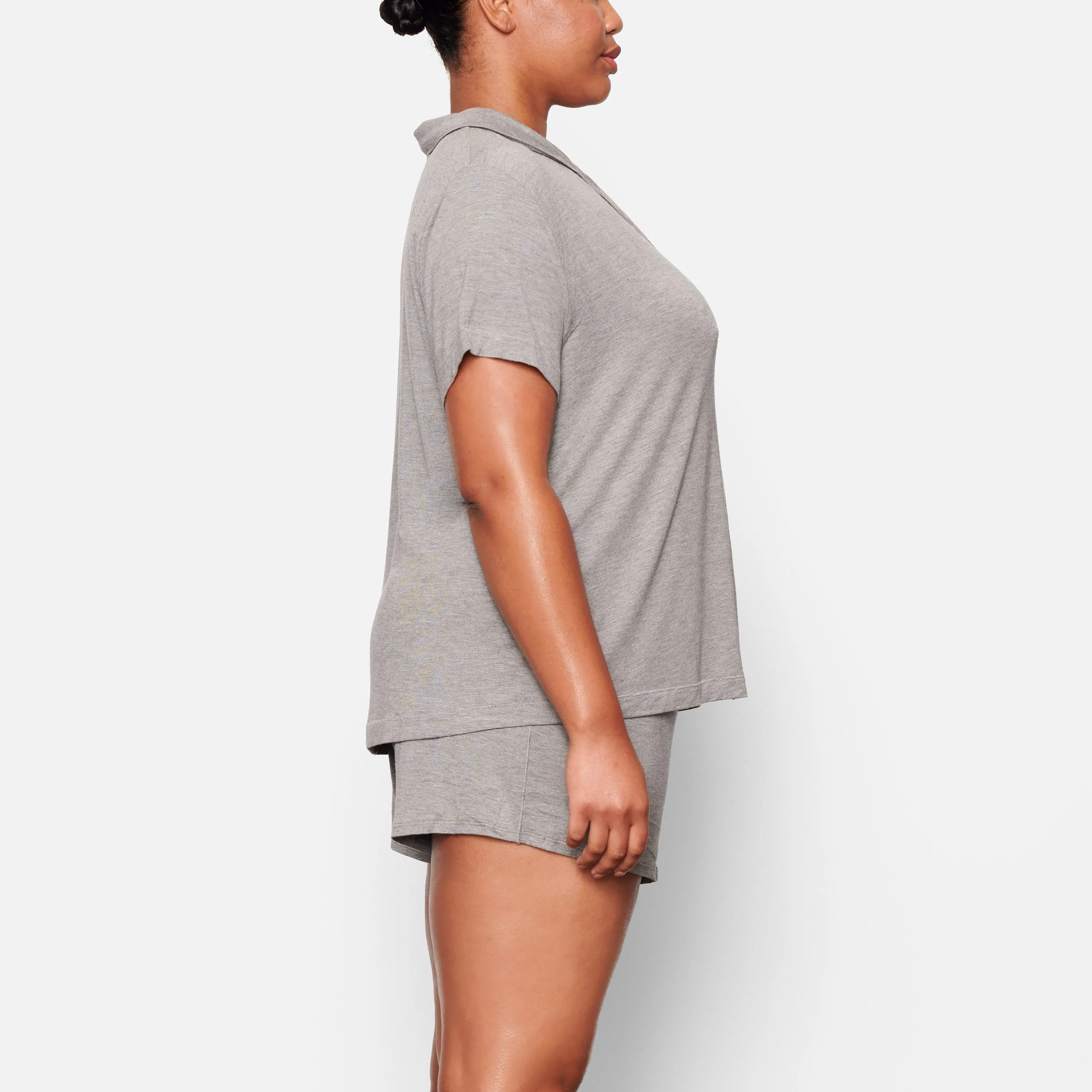 SLEEP SHORT SLEEVE SET | HEATHER GREY