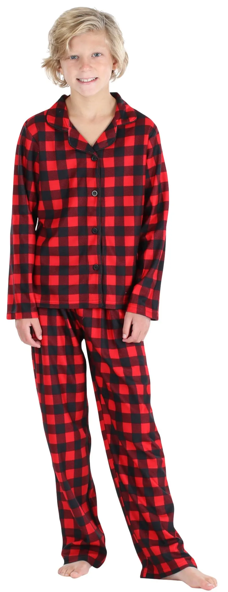 SleepytimePjs Christmas Family Matching Buffalo Plaid Flannel Pajamas for The Family