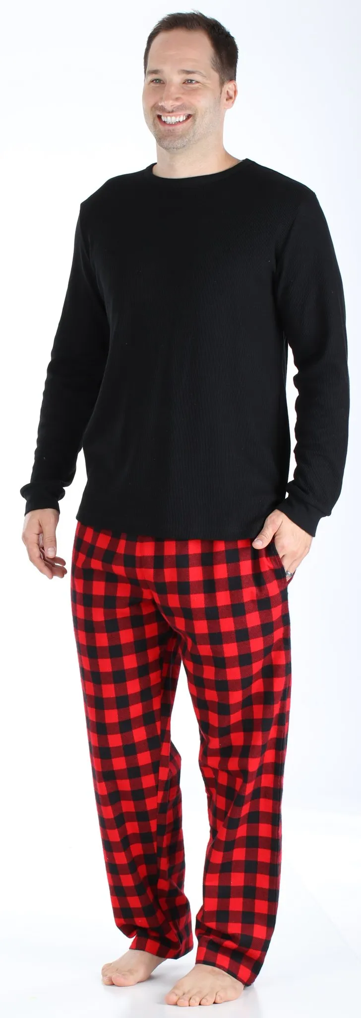 SleepytimePjs Christmas Family Matching Buffalo Plaid Flannel Pajamas for The Family