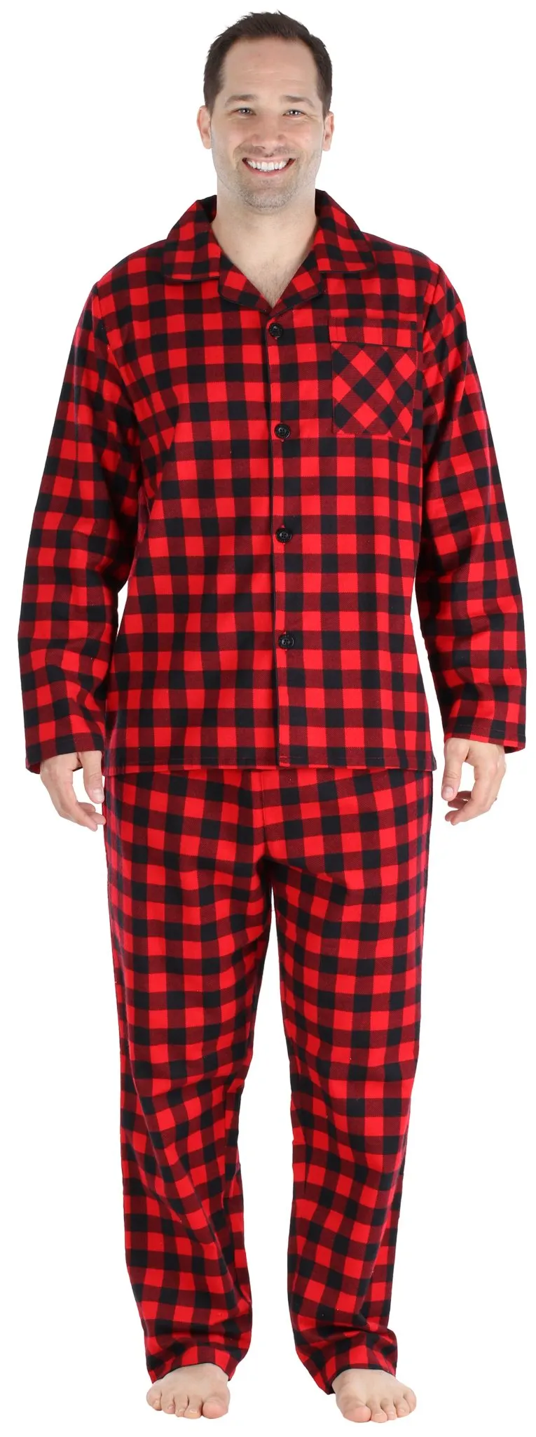 SleepytimePjs Christmas Family Matching Buffalo Plaid Flannel Pajamas for The Family