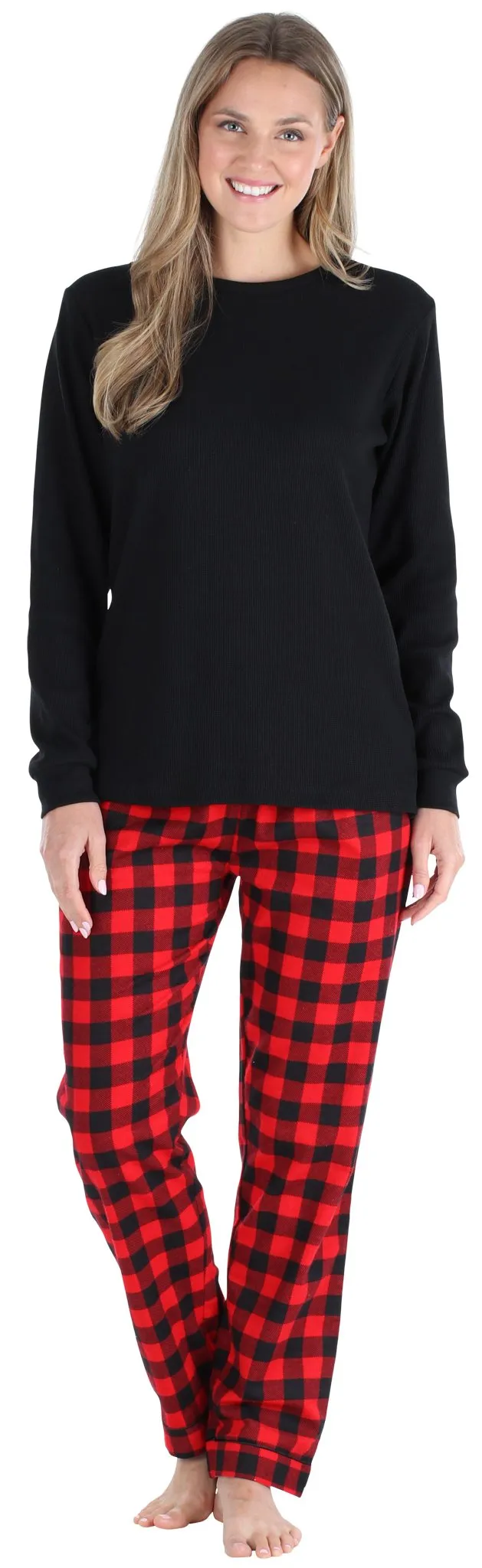 SleepytimePjs Christmas Family Matching Buffalo Plaid Flannel Pajamas for The Family