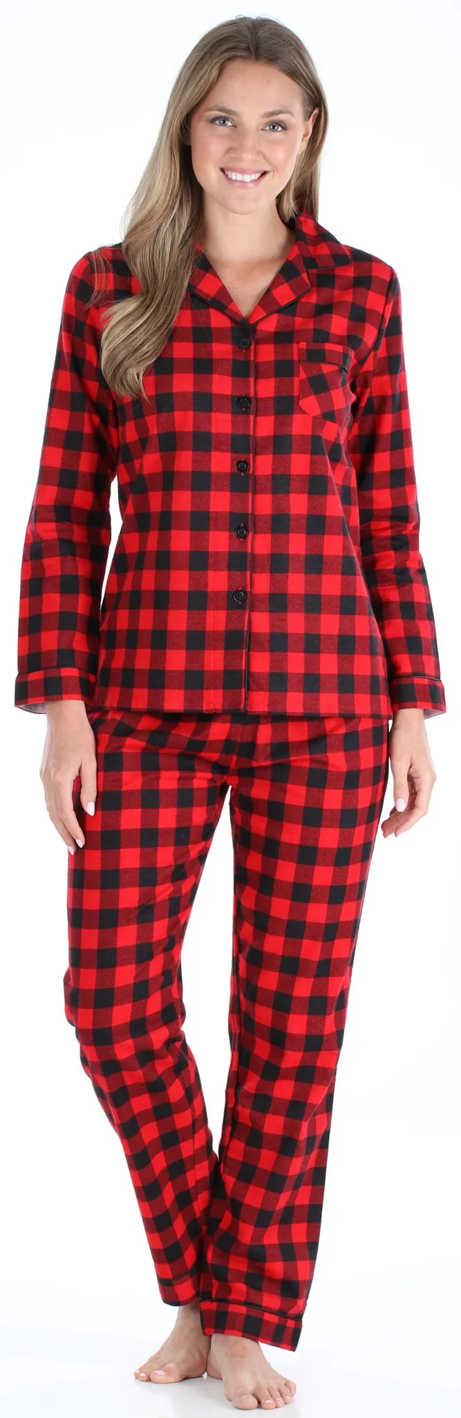 SleepytimePjs Christmas Family Matching Buffalo Plaid Flannel Pajamas for The Family