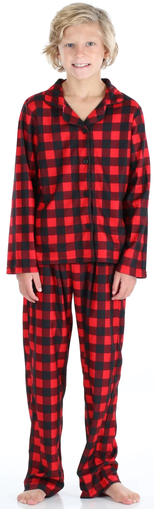 SleepytimePjs Christmas Family Matching Buffalo Plaid Flannel Pajamas for The Family