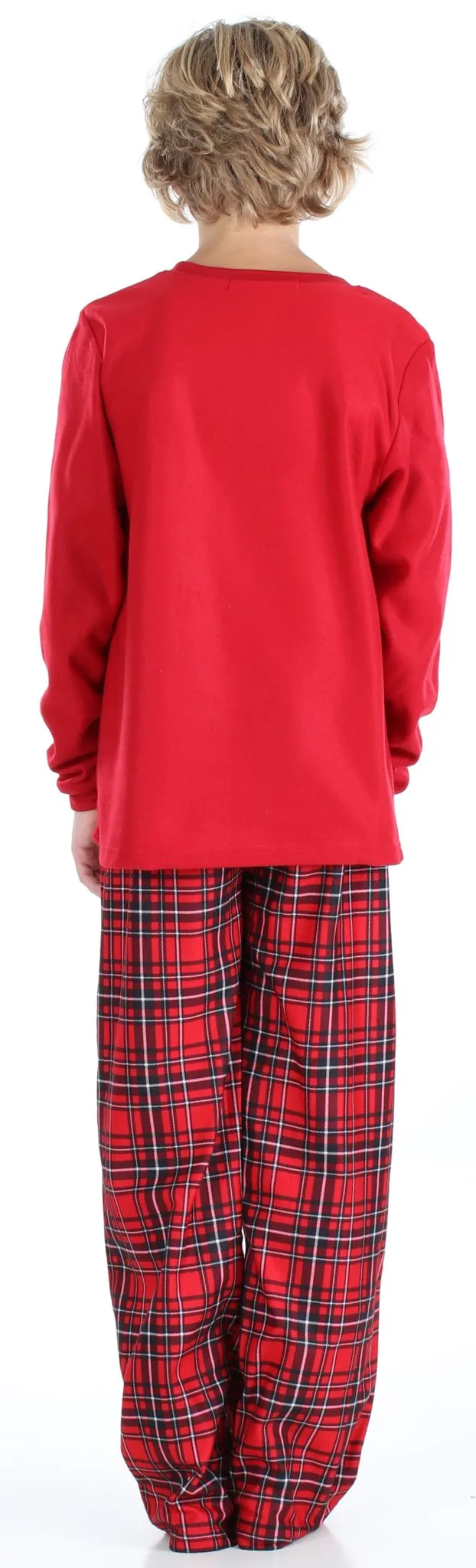 SleepytimePJs Family Matching Red Plaid Flannel Thermal Pajamas for the Family