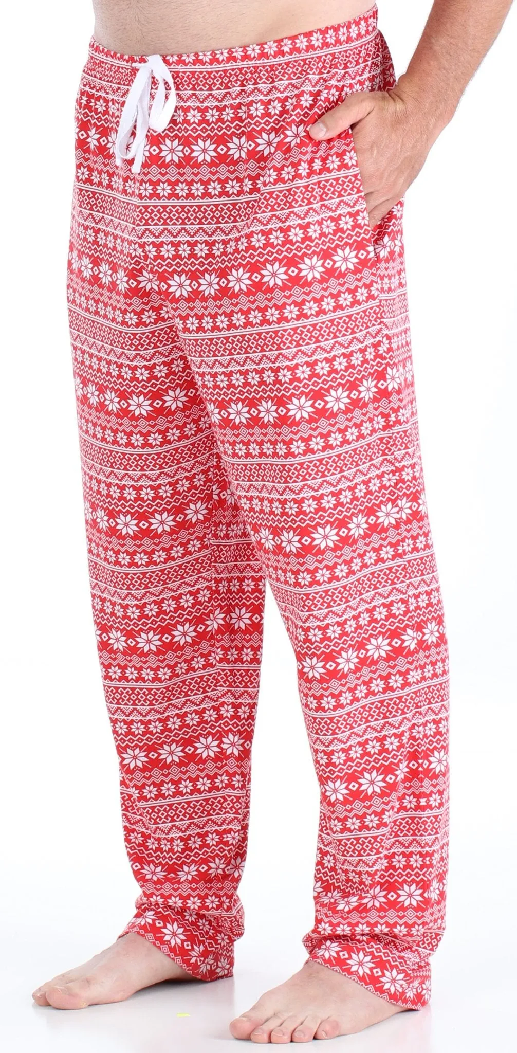 SleepytimePjs Red Holiday Family Matching Winter Snowflake Pajama Sets