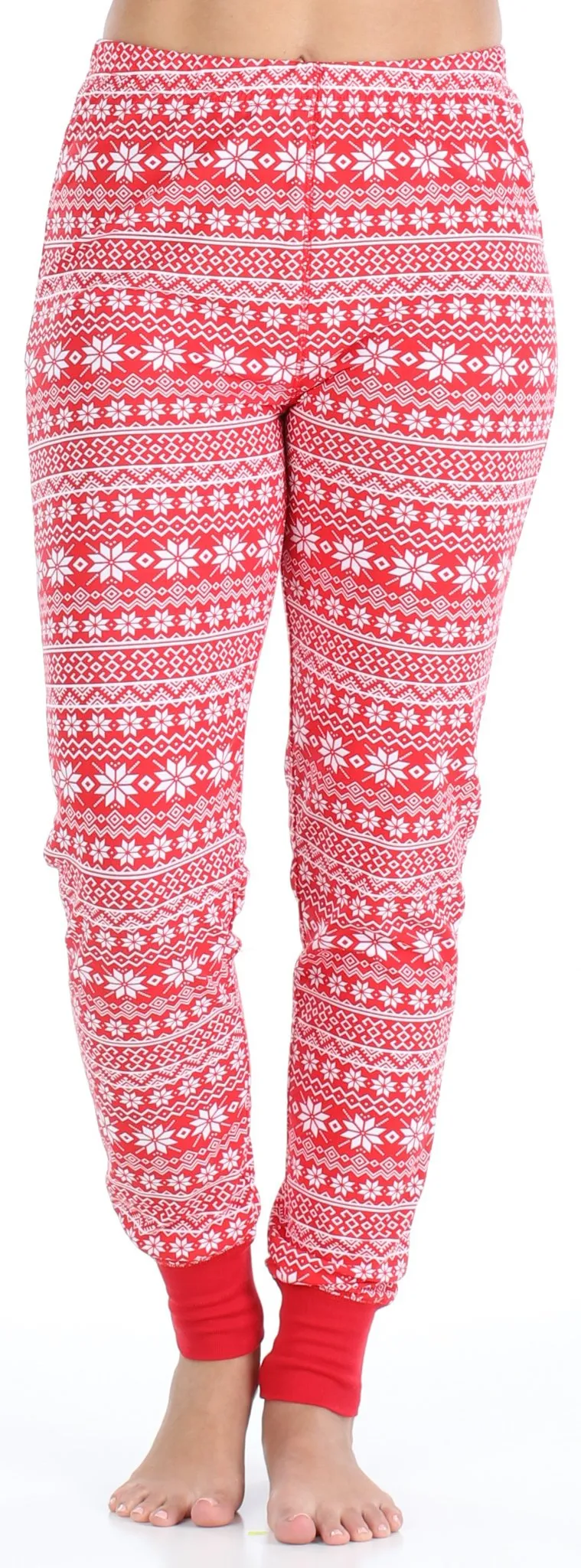 SleepytimePjs Red Holiday Family Matching Winter Snowflake Pajama Sets