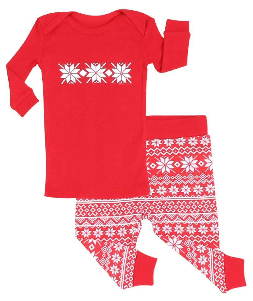 SleepytimePjs Red Holiday Family Matching Winter Snowflake Pajama Sets