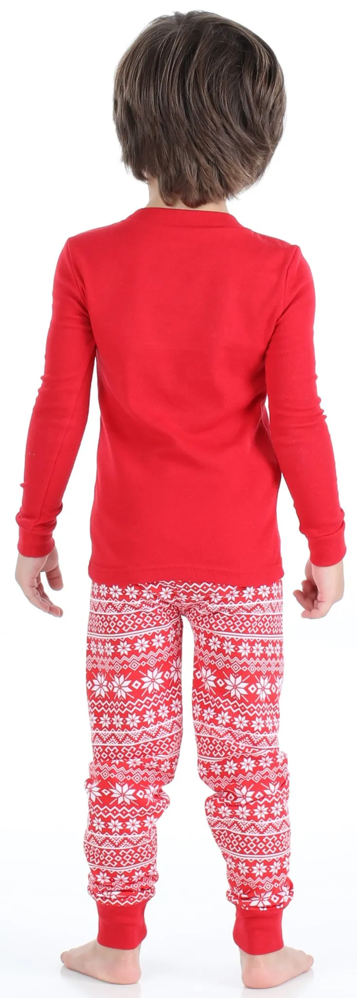 SleepytimePjs Red Holiday Family Matching Winter Snowflake Pajama Sets