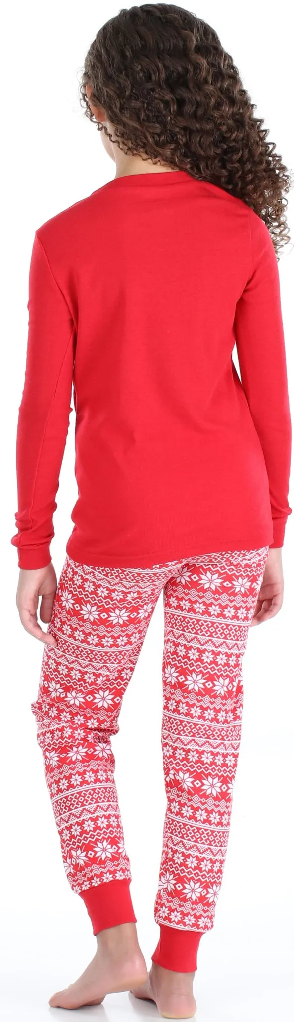 SleepytimePjs Red Holiday Family Matching Winter Snowflake Pajama Sets