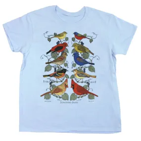 Songbird Pairs Maine Audubon Logo Ladies T-Shirt