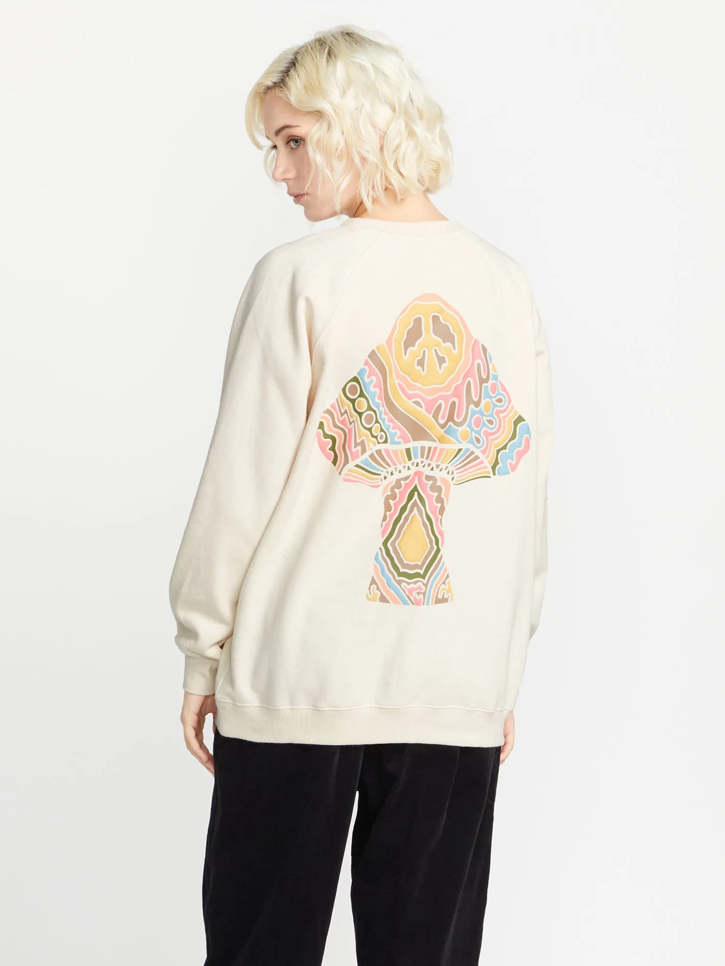 Stone Magic Boyfriend Crew Sweatshirt - Cloud