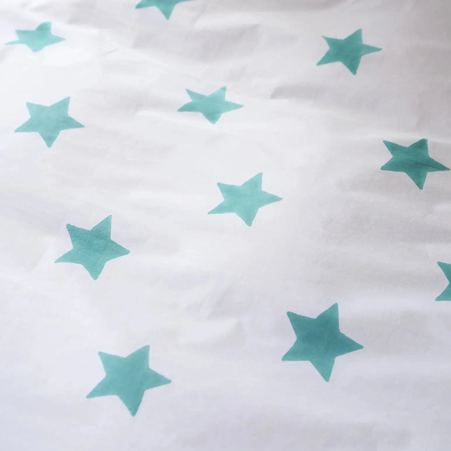 Tuquoise Star Toddler Cot Bed Duvet Set