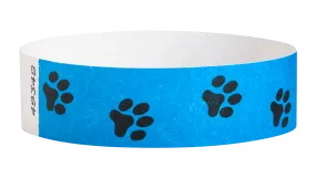 Tyvek® 3/4" x 10" Sheeted Pattern Animal Tracks pattern wristbands