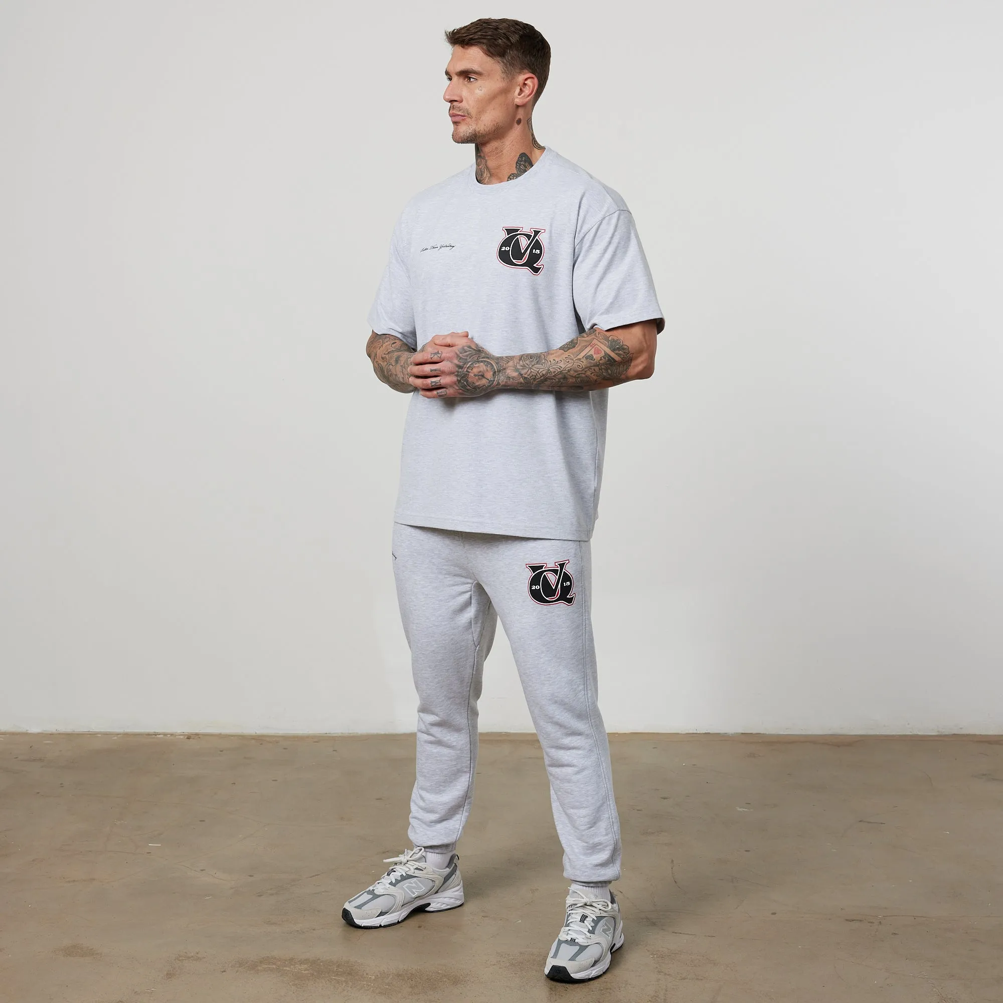 Vanquish TSP Light Grey VQ Interlock Oversized T Shirt