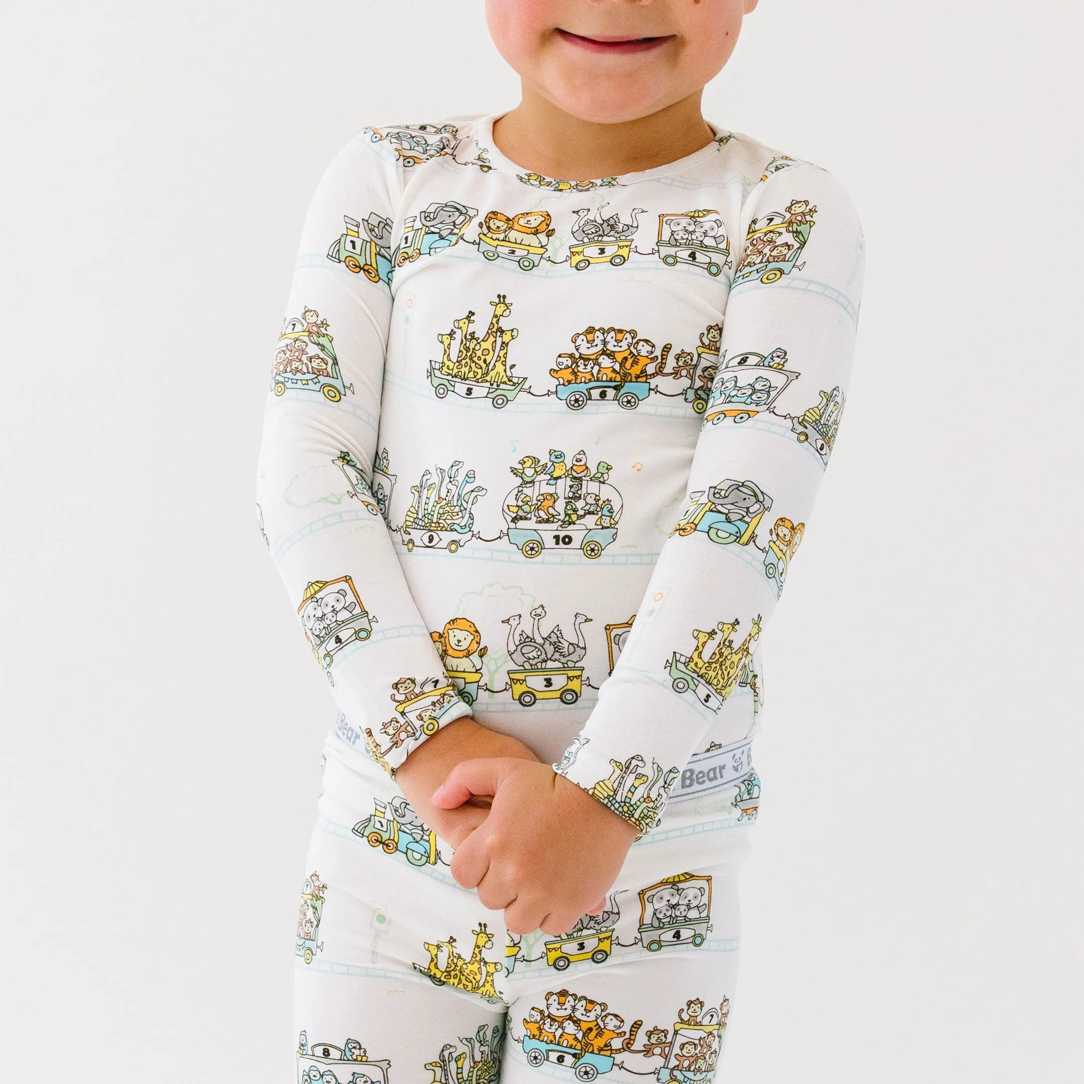 Zoo Train Bamboo Kids Pajamas