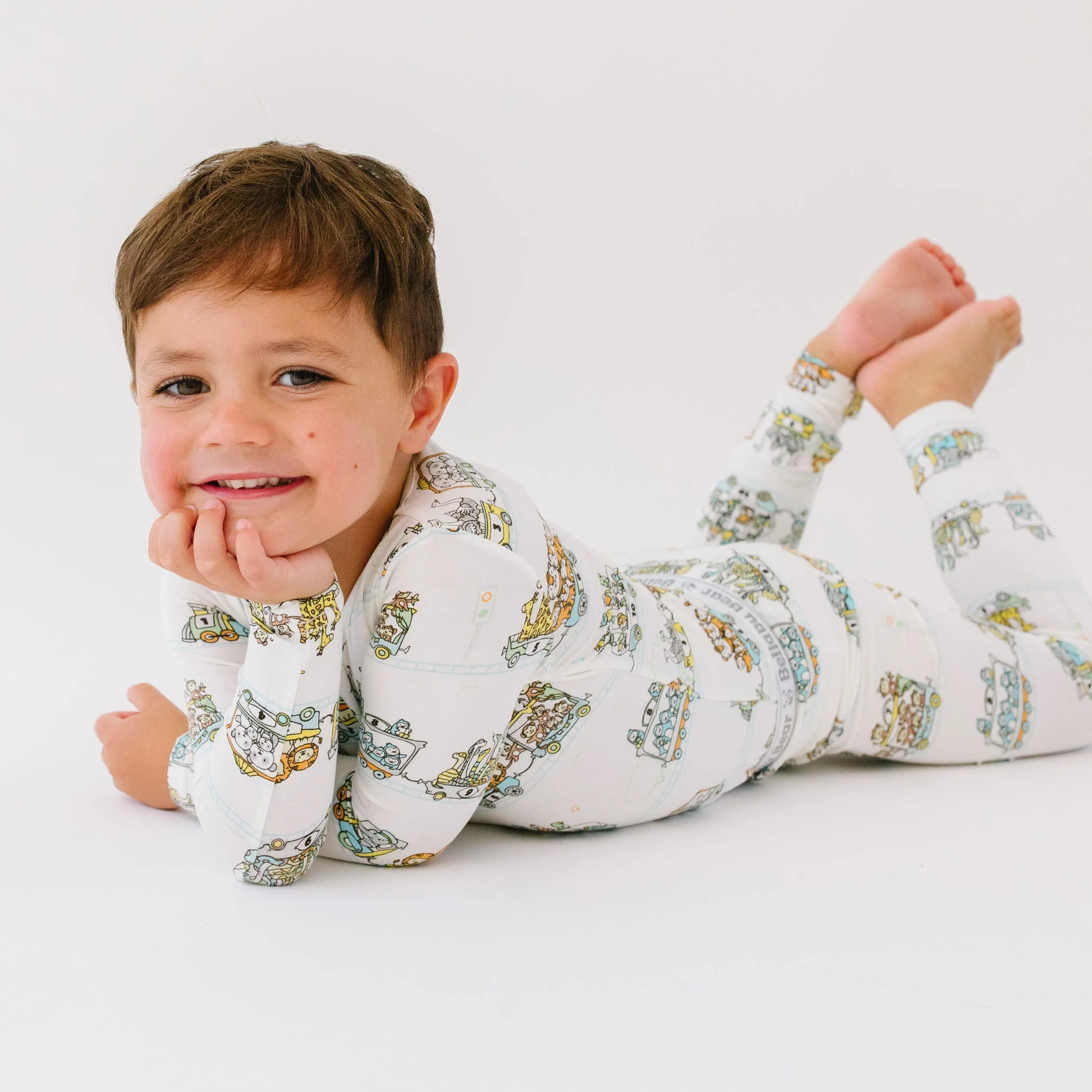 Zoo Train Bamboo Kids Pajamas