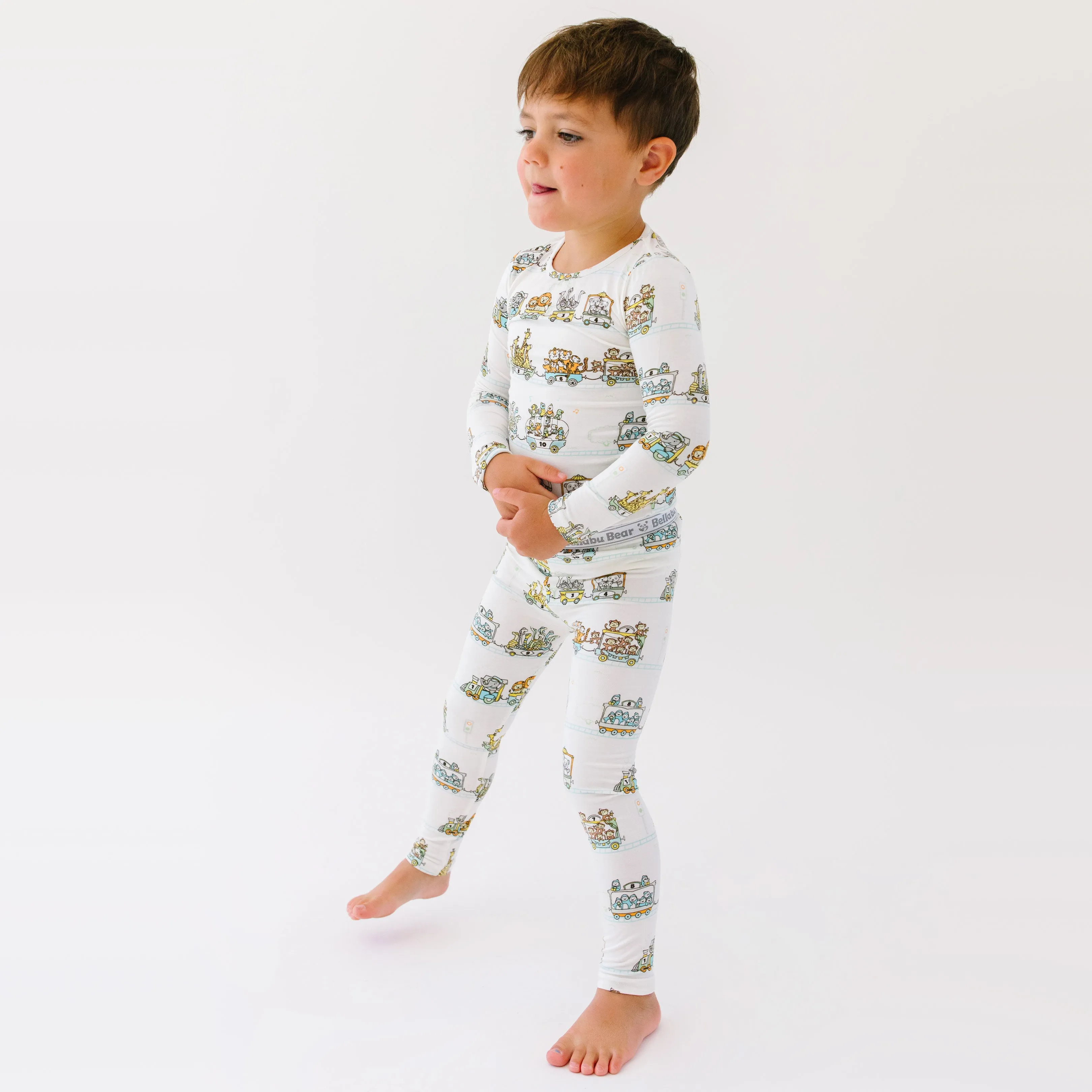 Zoo Train Bamboo Kids Pajamas